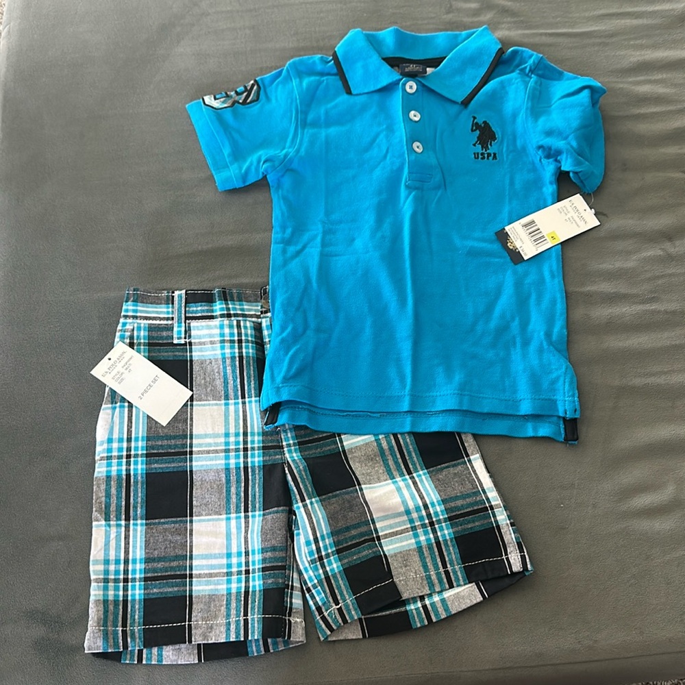 Brand new boys 4T matching shirt and shorts.